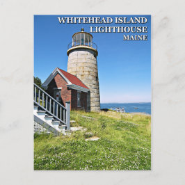 Whitehead Island Lighthouse, Maine Postcard Vykort