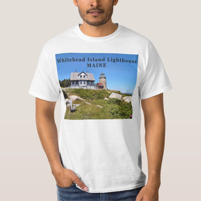 Whitehead Island Lighthouse, Maine T-Shirt (Framsida)
