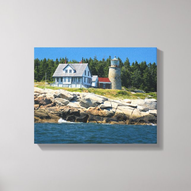 Whitehead Island Lighthouse Maine Wrapped Canvas (Framsida)