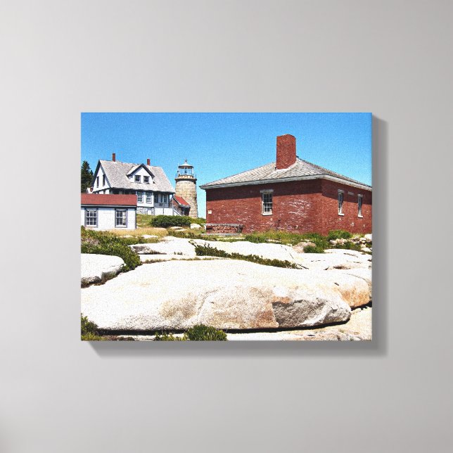 Whitehead Island Lighthouse Maine Wrapped Canvas (Framsida)