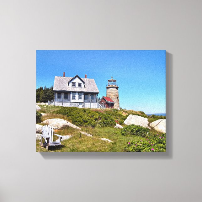 Whitehead Island Lighthouse Maine Wrapped Canvas (Framsida)