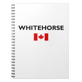 Whitehorse Canada Canadian Flagga Light-Färg Anteckningsbok