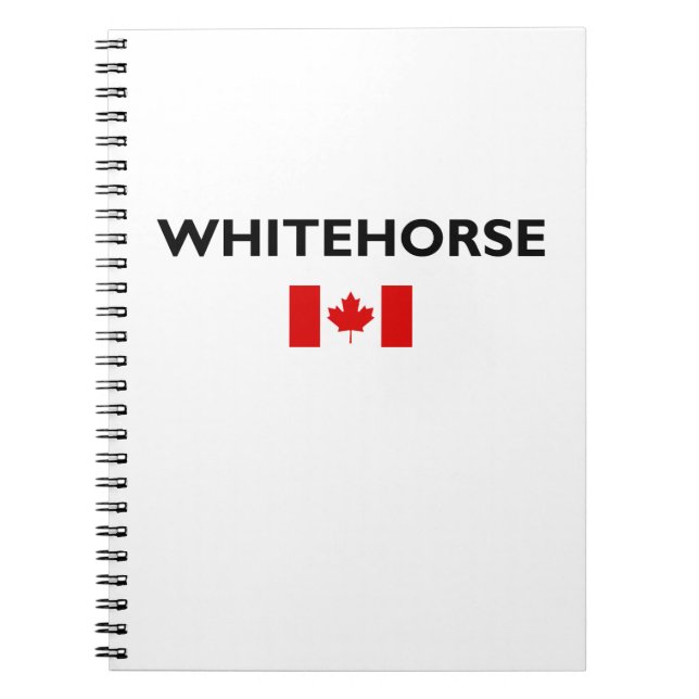 Whitehorse Canada Canadian Flagga Light-Färg Anteckningsbok (Framsidan)