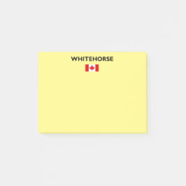 Whitehorse Canada Canadian Flagga Light-Färg Post-it Block