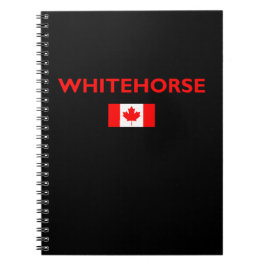 Whitehorse Canada Canadian Flagga Mörk Färg Anteckningsbok