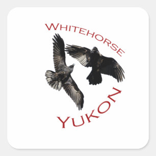 Whitehorse Yukon Fyrkantigt Klistermärke