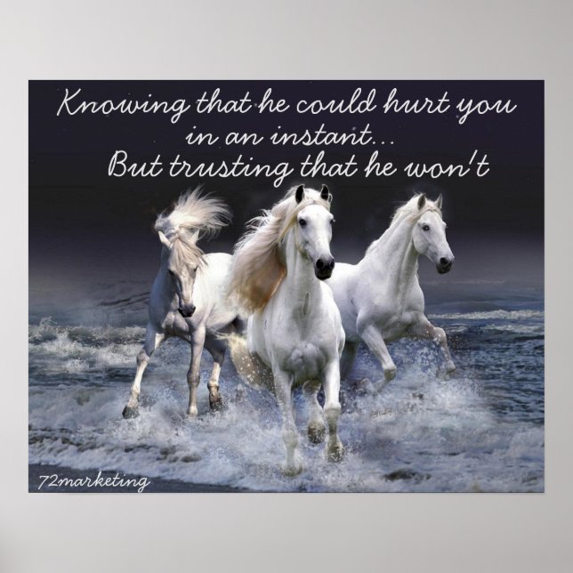 WhiteHorses vet att han kan ont dig poster (Framsidan)