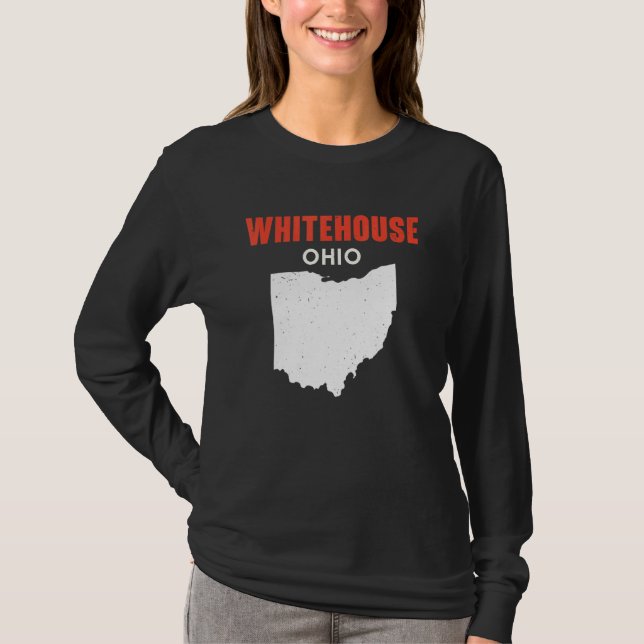 Whitehouse Ohio USA State America Travel Ohioan T Shirt (Framsida)
