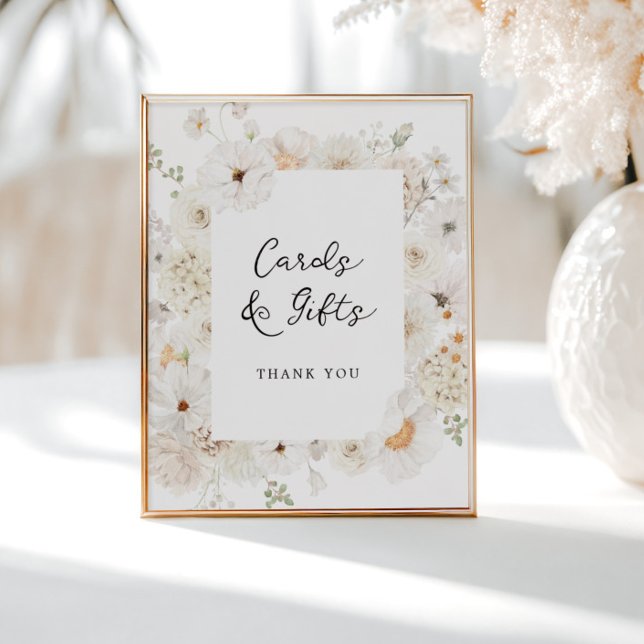 Whitel Blommigt Cards och presentkort Poster (Skapare uppladdad)