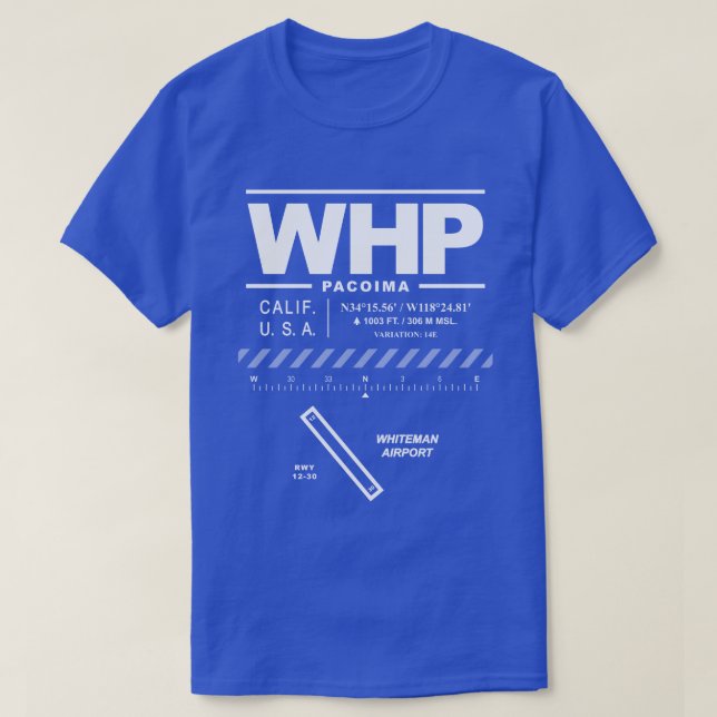 Whiteman Airport/Airpark WHP T-Shirt (Design framsida)