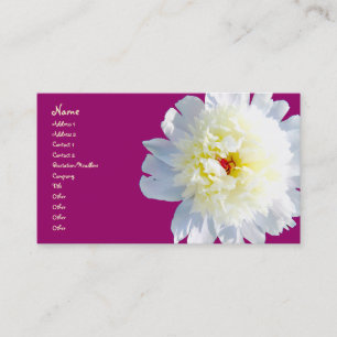 whitepeony3 namn, adress 1, adress 2, Contac… Visitkort