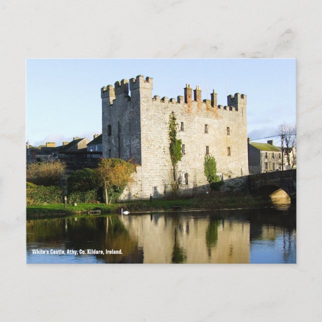 White's Castle Athy, Co. Kildare Ireland Postcard Vykort (Framsida)