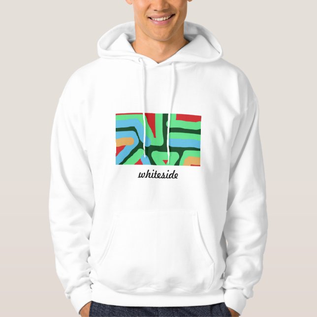 Whiteside abstrakt hoodie (Framsida)