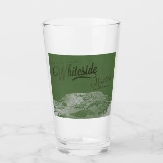 Whiteside Mountain Letterpress Stil Pint Glass Glaskopp