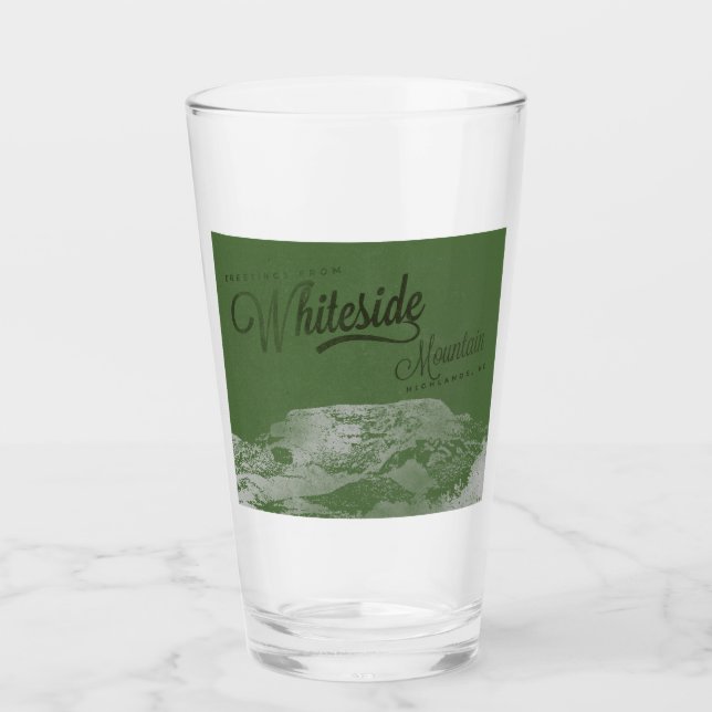 Whiteside Mountain Letterpress Stil Pint Glass Glaskopp (Framsida)