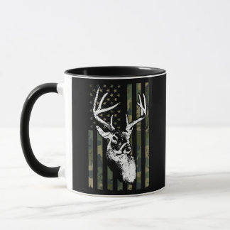 Whitetail Buck Deer Hunting USA Camouflage Mugg