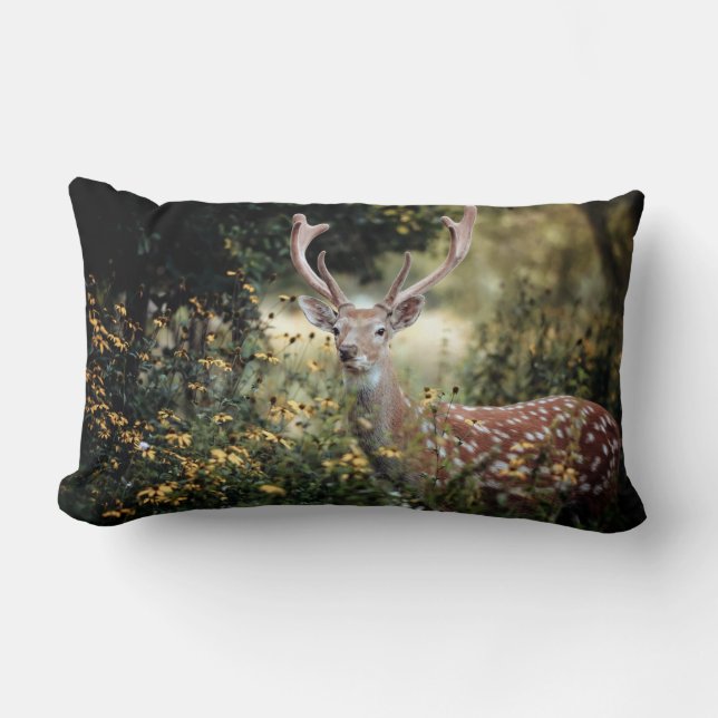 Whitetail Buck fantastisk jakt Lumbarkudde (Framsida)
