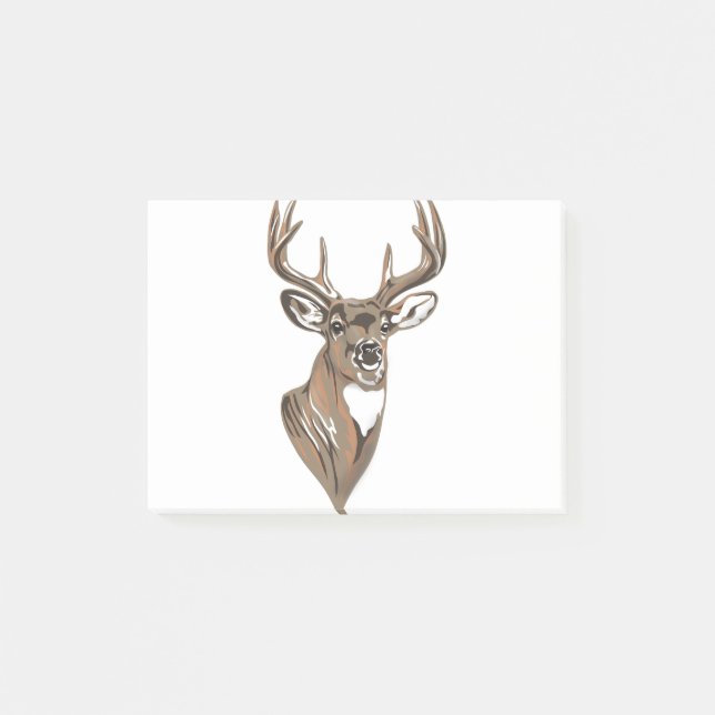Whitetail Buck Hjort Head Post-it Block (Framsida)