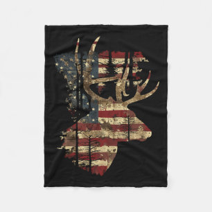 Whitetail Buck Hjort Hunting 4 juli USA Americ Fleecefilt