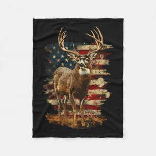 Whitetail Buck Hjort Hunting 4 juli USA Americ Fleecefilt