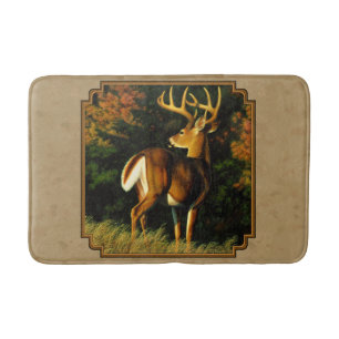Whitetail Buck Hjort Hunting Tan Badrumsmatta
