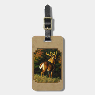 Whitetail Buck Hjort Hunting Tan Bagagebricka