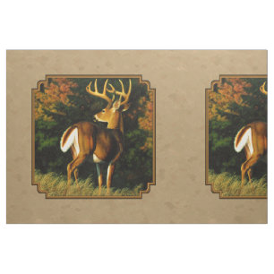 Whitetail Buck Hjort Hunting Tan Tyg