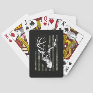Whitetail Buck Hjort Hunting USA Camouflage Americ Casinokort