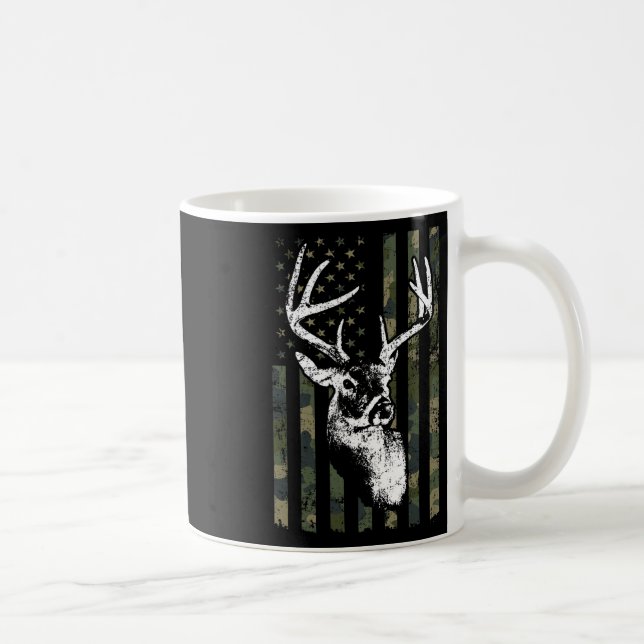 Whitetail Buck Hjort Hunting Usa Camouflage Americ Kaffemugg (Höger)