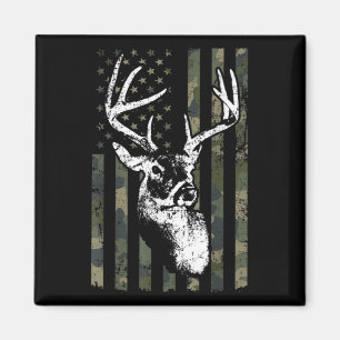 Whitetail Buck Hjort Hunting USA Camouflage Americ Magnet