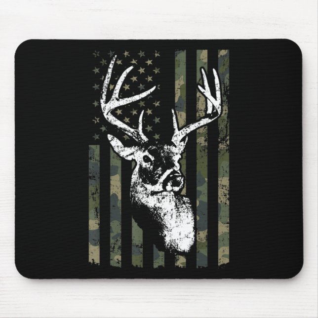 Whitetail Buck Hjort Hunting USA Camouflage Americ Musmatta (Framsidan)