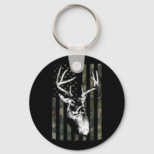 Whitetail Buck Hjort Hunting USA Camouflage Americ Nyckelring