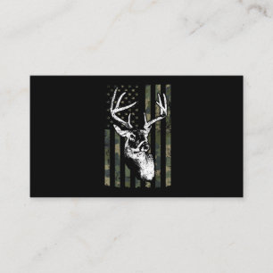 Whitetail Buck Hjort Hunting USA Camouflage Americ Visitkort