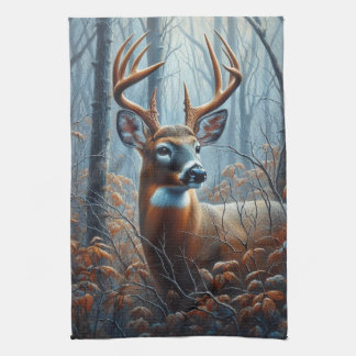 Whitetail Buck Hjort i Forest Kökshandduk