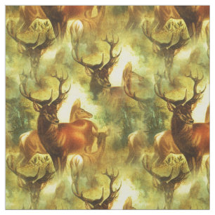 Whitetail Buck och Doe Tyg