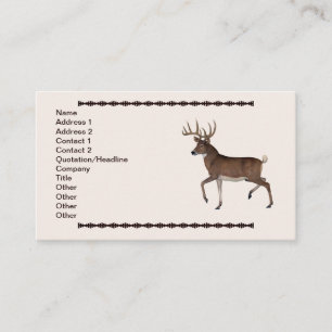 Whitetail Buck Visitkort