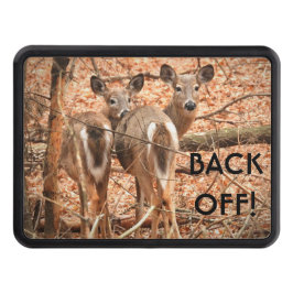 Whitetail Doe & Fawn in Autumn Wood/BACK OFF Dragkroksskydd