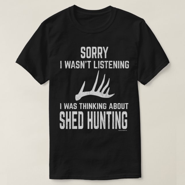Whitetail Hjort Antler Shed Hunting Funny Design T Shirt (Design framsida)