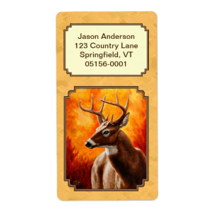Whitetail Hjort Autumn Guld Fraktsedel
