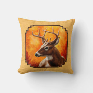 Whitetail Hjort Autumn Guld Kudde