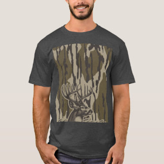 Whitetail Hjort Bottomland Camo Hjort Hunting Camo T Shirt