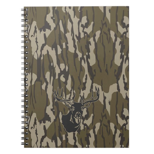 Whitetail Hjort Bottomland Camo Hunting Camo Anteckningsbok (Framsidan)