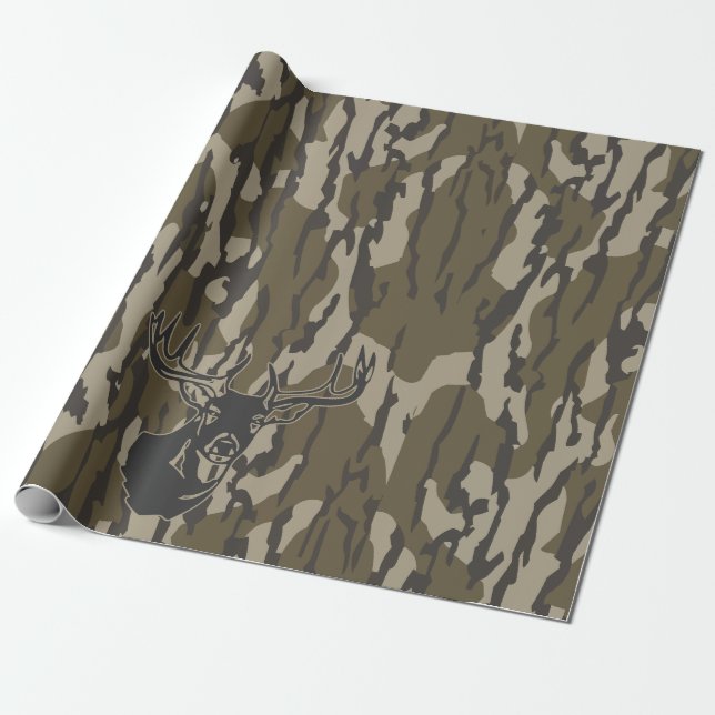 Whitetail Hjort Bottomland Camo Hunting Camo Presentpapper (Utrullad)