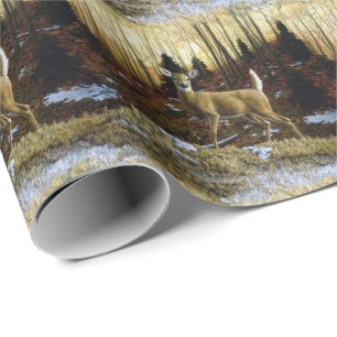 Whitetail Hjort Doe i skogen Presentpapper