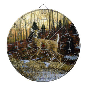 Whitetail Hjort Doe in Autumn Forest Darttavla
