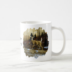 Whitetail Hjort Doe in Autumn Forest Kaffemugg