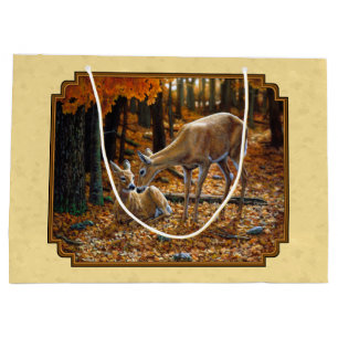 Whitetail Hjort Fawn & Doe Gult