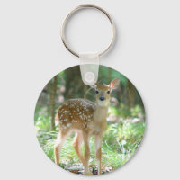 Whitetail Hjort Fawn Keychain