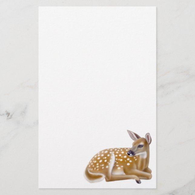 Whitetail Hjort Fawn Stationery Brevpapper (Framsida)