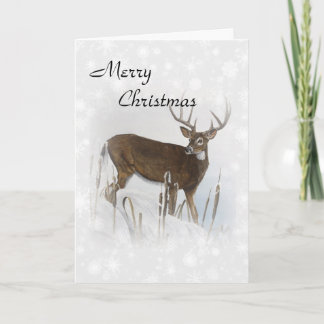 Whitetail hjort helgkort